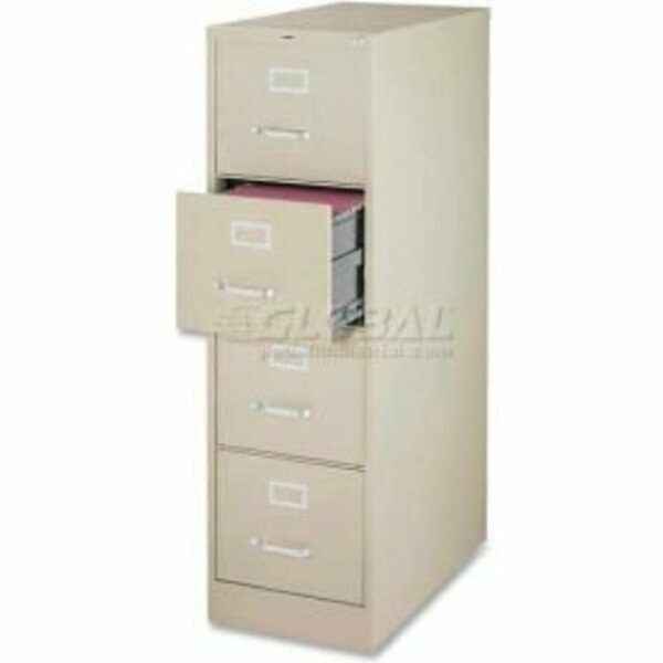 Sp Richards Lorell® 4-Drawer Heavy Duty Vertical File Cabinet, 18"W x 26-1/2"D x 52"H, Putty LLR60197